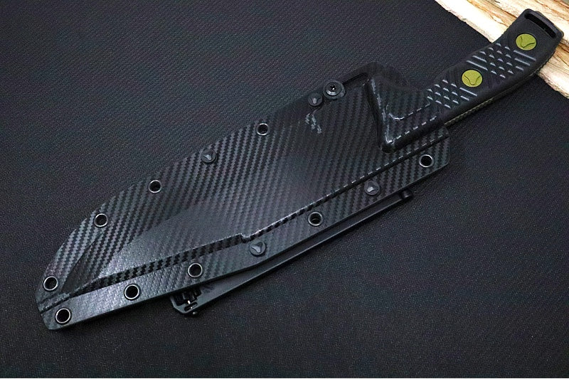 Microtech Arbiter Signature Series - Jungle Camo Finish / Double Edge Recurve Clip Point Blade / Milled Black G-10 Handle 104-1JUCS - Northwest Knives