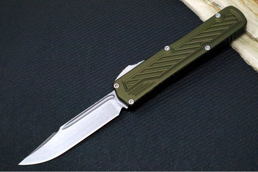 Guardian Tactical Scout OTF - OD Green Anodized Aluminum Handle / Stonewashed Single Edge Blade 148511 - Northwest Knives