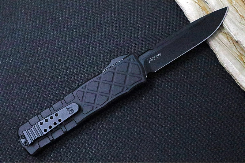 Guardian Tactical APEX EDC OTF - Black Anodized Aluminum / CPM-MagnaMax Steel / Black Tactical Finish / Single Edge Blade 16-3111 - Northwest Knives