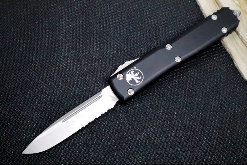 Microtech Ultratech OTF - Single Edge / Satin Partial Serrated Blade - 121-11