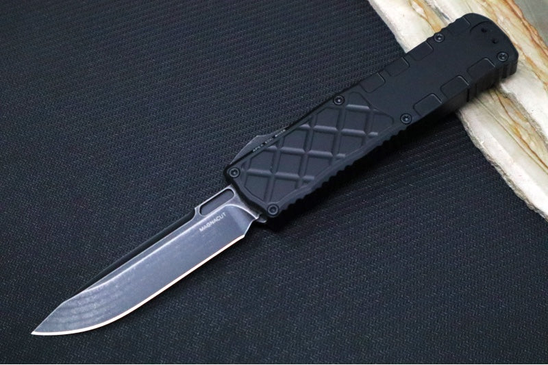 Guardian Tactical APEX EDC OTF - Black Anodized Aluminum / CPM-MagnaMax Steel / Dark Stonewash Finish / Single Edge Blade 16-3611 - Northwest Knives