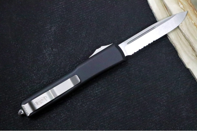 Microtech Ultratech OTF - Single Edge / Satin Partial Serrated Blade - 121-11