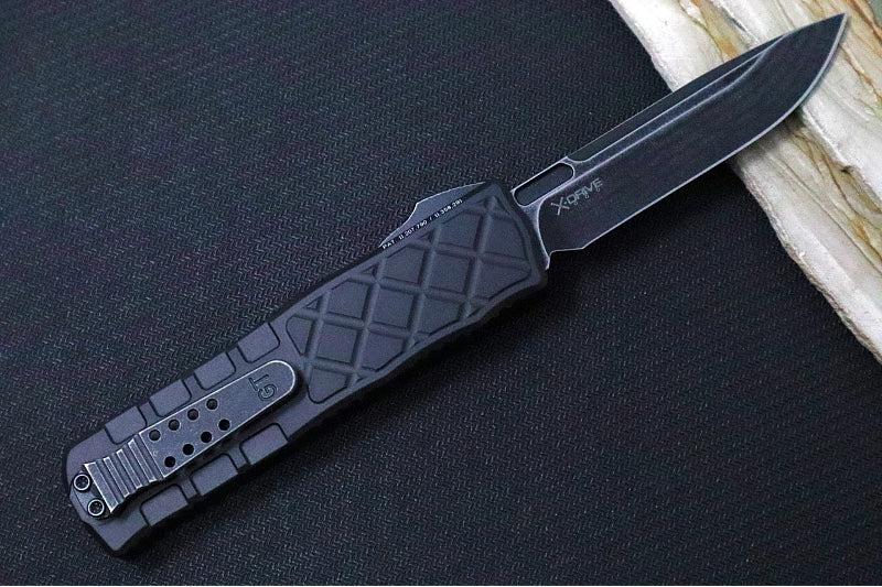 Guardian Tactical APEX EDC OTF - Black Anodized Aluminum / CPM-MagnaMax Steel / Dark Stonewash Finish / Single Edge Blade 16-3611 - Northwest Knives