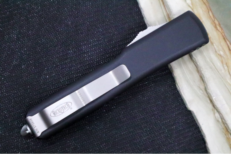 Microtech Ultratech OTF - Single Edge / Satin Partial Serrated Blade - 121-11