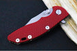 Rick Hinderer Knives XM-18 3.0" - Bowie Blade / Stonewashed Finish / CPM-20CV / Red G-10 & Battle Bronze Titanium Handle - Northwest Knives
