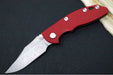 Rick Hinderer Knives XM-18 3.0" Nonflipper - Bowie Blade / Stonewashed Finish / CPM-20CV / Red G-10 & Battle Bronze Titanium Handle (Copy) - Northwest Knives