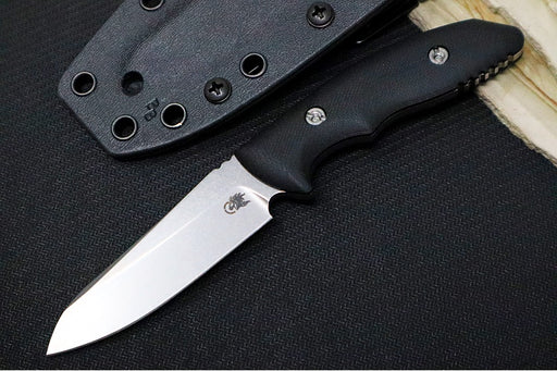 Rick Hinderer Knives Flashpoint Fixed Blade -  Stonewash Finish / CPM-Magnacut Steel / Black G-10 Handle / Black Kydex Sheath - Northwest Knives
