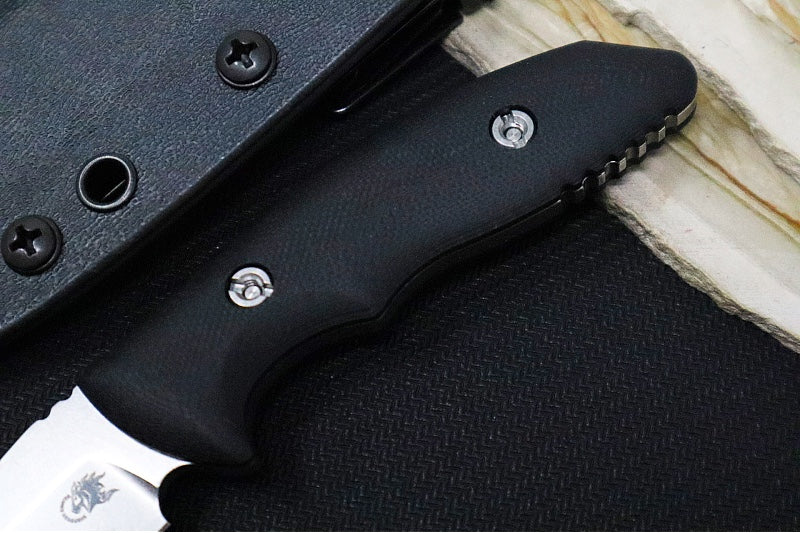Rick Hinderer Knives Flashpoint Fixed Blade -  Stonewash Finish / CPM-Magnacut Steel / Black G-10 Handle / Black Kydex Sheath - Northwest Knives