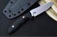 Rick Hinderer Knives Flashpoint Fixed Blade -  Stonewash Finish / CPM-Magnacut Steel / Black G-10 Handle / Black Kydex Sheath - Northwest Knives