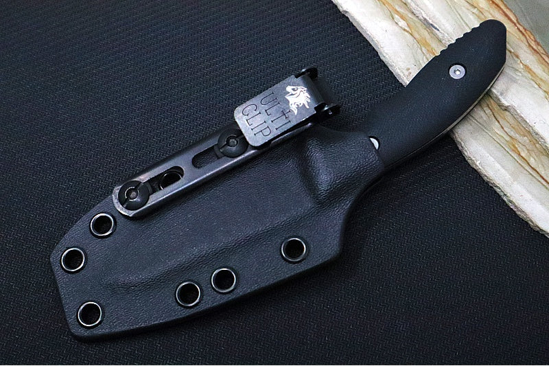 Rick Hinderer Knives Flashpoint Fixed Blade -  Stonewash Finish / CPM-Magnacut Steel / Black G-10 Handle / Black Kydex Sheath - Northwest Knives