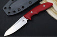 Rick Hinderer Knives Flashpoint Fixed Blade - Stonewashed Finish / CPM-Magnacut Steel / Red G-10 Handle / Black Kydex Sheath - Northwest Knives