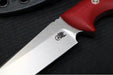 Rick Hinderer Knives Flashpoint Fixed Blade - Stonewashed Finish / CPM-Magnacut Steel / Red G-10 Handle / Black Kydex Sheath - Northwest Knives