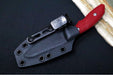 Rick Hinderer Knives Flashpoint Fixed Blade - Stonewashed Finish / CPM-Magnacut Steel / Red G-10 Handle / Black Kydex Sheath - Northwest Knives