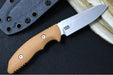 Rick Hinderer Knives Flashpoint Fixed Blade - Stonewashed Finish / CPM-Magnacut Steel / Coyote Tan G-10 Handle / Black Kydex Sheath - Northwest Knives