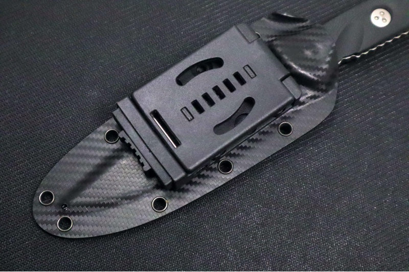 Microtech Socom Alpha S/E - Stonewash Finish / Single Edge / Black G10 Handle 113-10 - Northwest Knives