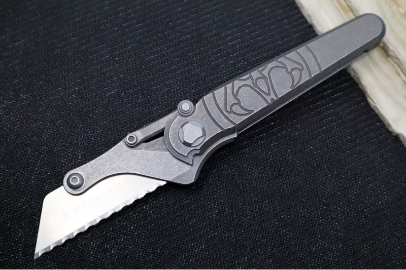 Hawk Knife Designs Shortcut Utility Flipper Knife - Tumbled Machined T ...