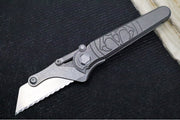 Hawk Knife Designs Shortcut Utility Flipper Knife - Tumbled Machined Titanium Handle / Replaceable Razor Blade - Northwest Knives