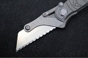 Hawk Knife Designs Shortcut Utility Flipper Knife - Tumbled Machined Titanium Handle / Replaceable Razor Blade - Northwest Knives