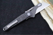 Hawk Knife Designs Shortcut Utility Flipper Knife - Tumbled Machined Titanium Handle / Replaceable Razor Blade - Northwest Knives
