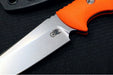 Rick Hinderer Knives Flashpoint Fixed Blade - Stonewashed Finish / CPM-Magnacut Steel / Orange G-10 Handle / Black Kydex Sheath - Northwest Knives