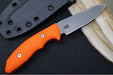 Rick Hinderer Knives Flashpoint Fixed Blade - Stonewashed Finish / CPM-Magnacut Steel / Orange G-10 Handle / Black Kydex Sheath - Northwest Knives