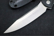 Microtech Socom Alpha S/E - Stonewash Finish / Single Edge / Black G10 Handle 113-10 - Northwest Knives