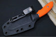 Rick Hinderer Knives Flashpoint Fixed Blade - Stonewashed Finish / CPM-Magnacut Steel / Orange G-10 Handle / Black Kydex Sheath - Northwest Knives
