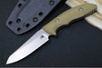 Rick Hinderer Knives Flashpoint Fixed Blade - Stonewashed Finish / CPM-Magnacut Steel / OD Green G-10 Handle / Black Kydex Sheath - Northwest Knives