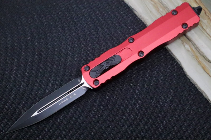 Microtech Dirac OTF - Black Double Edge / Red Handle 225-1RD - Northwest Knives