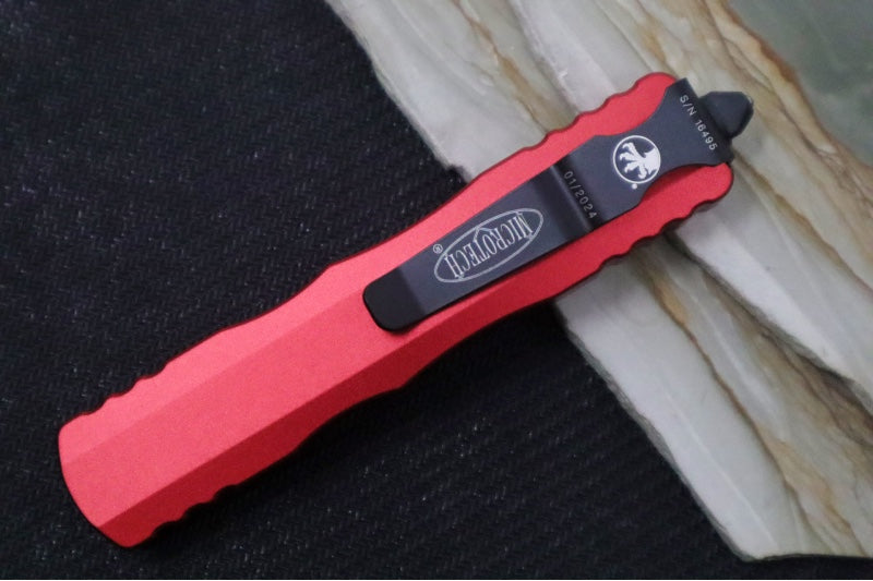 Microtech Dirac OTF - Black Double Edge / Red Handle 225-1RD