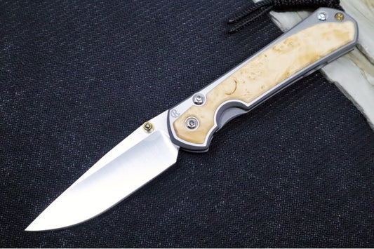 Chris Reeve Knives Small Sebenza 31 - CPM-Magnacut Steel / Polished Drop Point / Box Elder Inlay (A1)