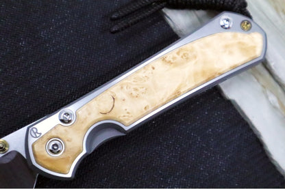 Chris Reeve Knives Small Sebenza 31 - CPM-Magnacut Steel / Polished Drop Point / Box Elder Inlay (A1)