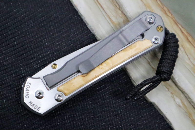 Chris Reeve Knives Small Sebenza 31 - CPM-Magnacut Steel / Polished Drop Point / Box Elder Inlay (A1)