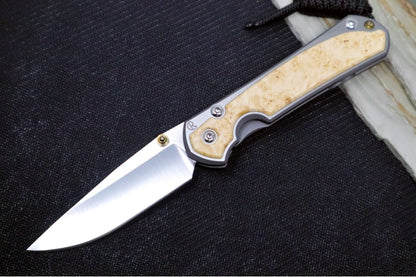 Chris Reeve Knives Small Sebenza 31 - CPM-Magnacut Steel / Polished Drop Point / Box Elder Inlay (A2)