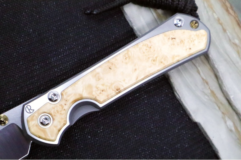 Chris Reeve Knives Small Sebenza 31 - CPM-Magnacut Steel / Polished Drop Point / Box Elder Inlay (A2)