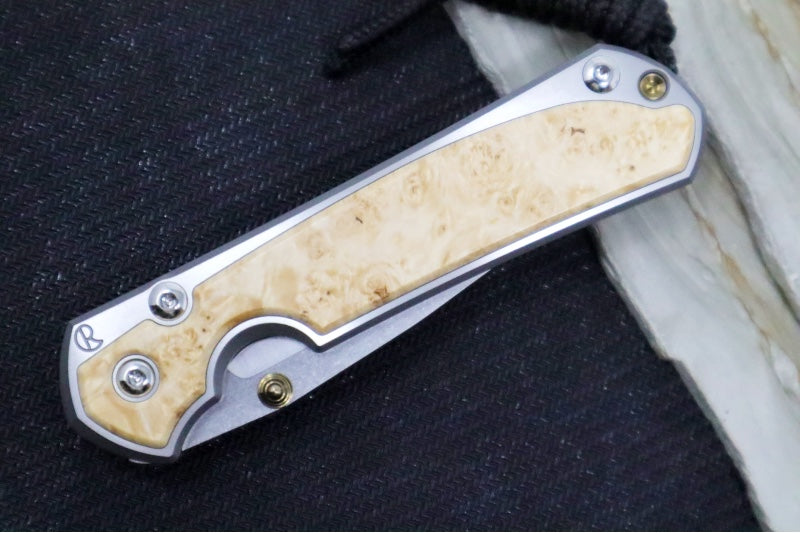 Chris Reeve Knives Small Sebenza 31 - CPM-Magnacut Steel / Polished Drop Point / Box Elder Inlay (A2)