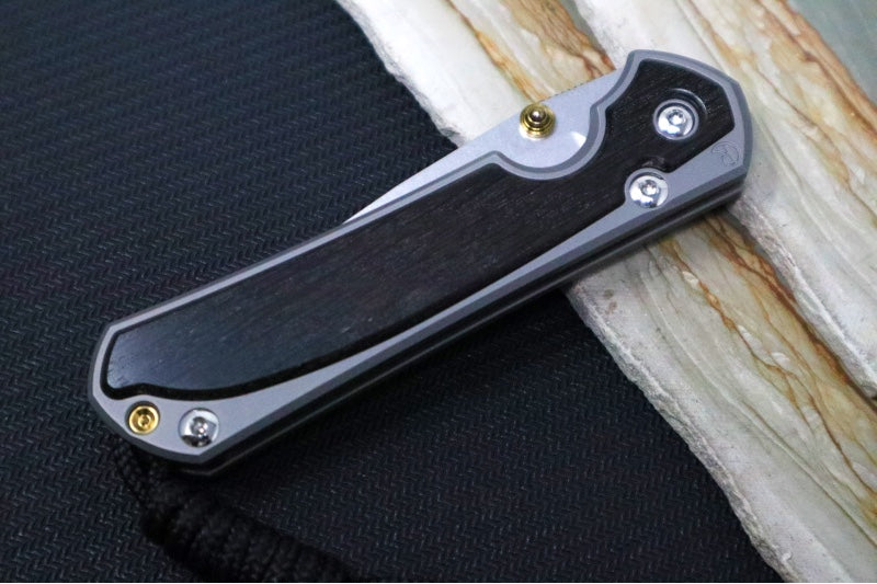 Chris Reeve Knives Small Sebenza 31 - Drop Point Blade in CPM-Magnacut / Bog Oak Inlay (A1) S31-1100 - Northwest Knives