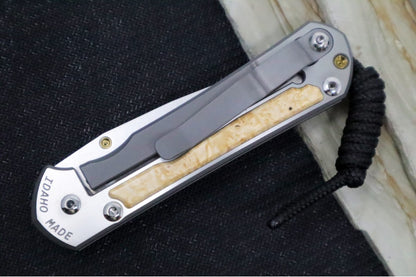 Chris Reeve Knives Small Sebenza 31 - CPM-Magnacut Steel / Polished Drop Point / Box Elder Inlay (A2)