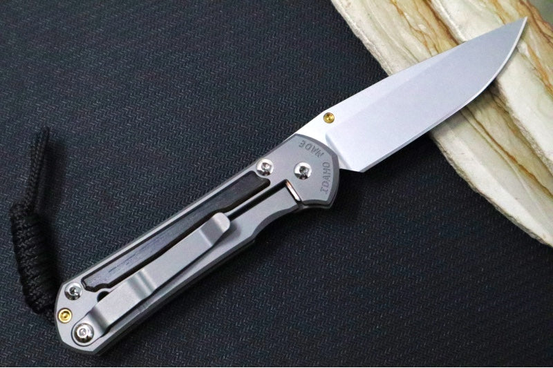 Chris Reeve Knives Small Sebenza 31 - Drop Point Blade in CPM-Magnacut / Bog Oak Inlay (A3) S31-1100 - Northwest Knives