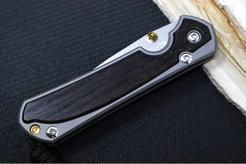 Chris Reeve Knives Small Sebenza 31 - Drop Point Blade in CPM-Magnacut / Bog Oak Inlay (A3) S31-1100 - Northwest Knives
