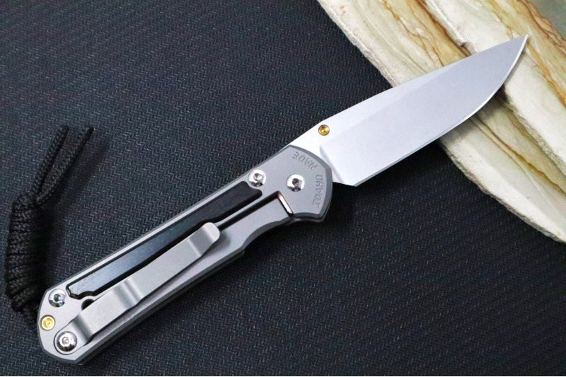 Chris Reeve Knives Small Sebenza 31 - Drop Point Blade in CPM-Magnacut / Bog Oak Inlay (A4) S31-1100 - Northwest Knives