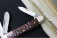 Garage Sale Case Medium Stockman - Brown Synthetic Standard Jigged Handle Scales / Satin Stainless Blade 00217 - Northwest Knives