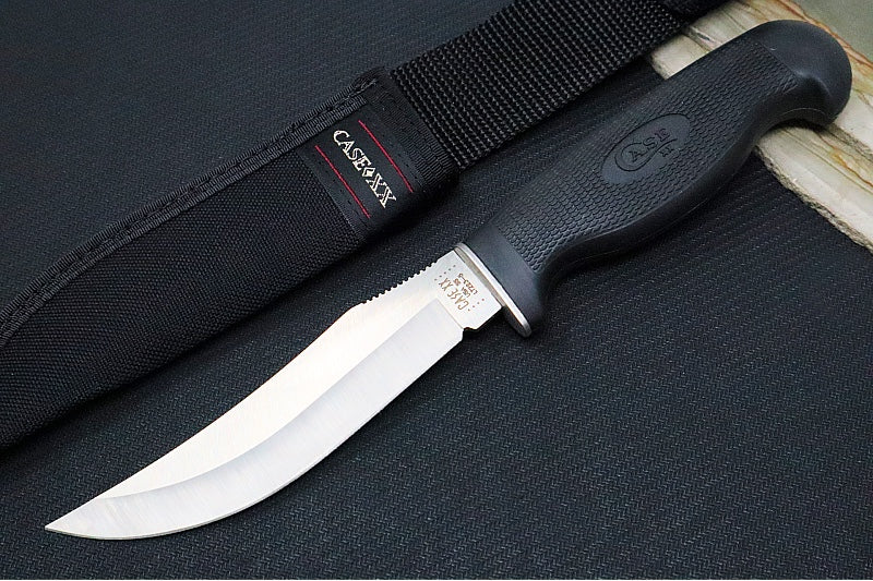 Garage Sale Case Hunter - Black Synthetic Handle Scales / Satin Stainless Blade / Black Sheath 00588 - Northwest Knives