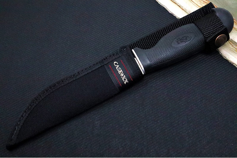 Garage Sale Case Hunter - Black Synthetic Handle Scales / Satin Stainless Blade / Black Sheath 00588 - Northwest Knives