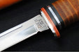 Garage Sale Case Utility Hunter - Leather Handle / Satin Stainless Blade / Brown Leather Sheath 00381 - Northwest Knives