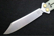 Benchmade Necron 99 Balisong Butterfly Knife - CPM-S30V Steel / Scimitar Blade / Jade G-10 Handle / Removable Tungsten Weights - Northwest Knives