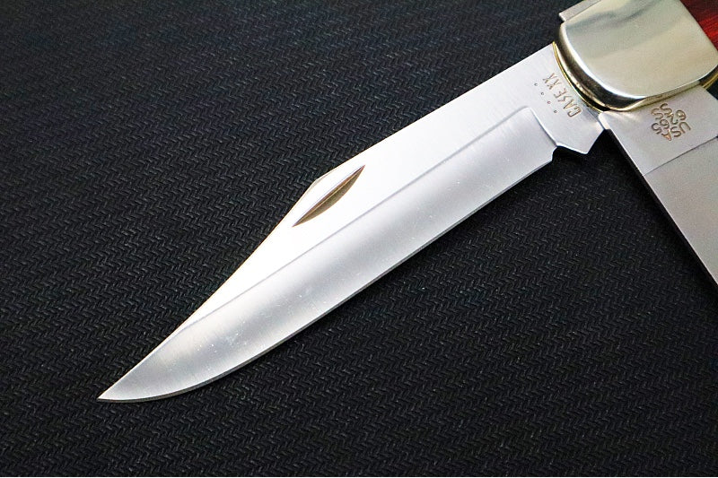 Garage Sale Case Rosewood Standard Jig Hunting Folder - Rosewood Handle / Satin Stainless Blades / Brown Leather Sheath 00189 - Northwest Knives