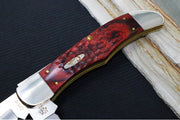 Garage Sale Case Rosewood Standard Jig Hunting Folder - Rosewood Handle / Satin Stainless Blades / Brown Leather Sheath 00189 - Northwest Knives