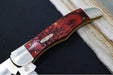 Garage Sale Case Rosewood Standard Jig Hunting Folder - Rosewood Handle / Satin Stainless Blades / Brown Leather Sheath 00189 - Northwest Knives
