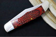 Garage Sale Case Rosewood Standard Jig Hunting Folder - Rosewood Handle / Satin Stainless Blades / Brown Leather Sheath 00189 - Northwest Knives
